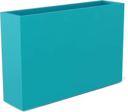 Delray Rectangular Fiberglass Planter in Satin Seafoam Green