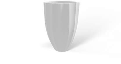 Alicante Round Fiberglass Planter in Matte Bright White