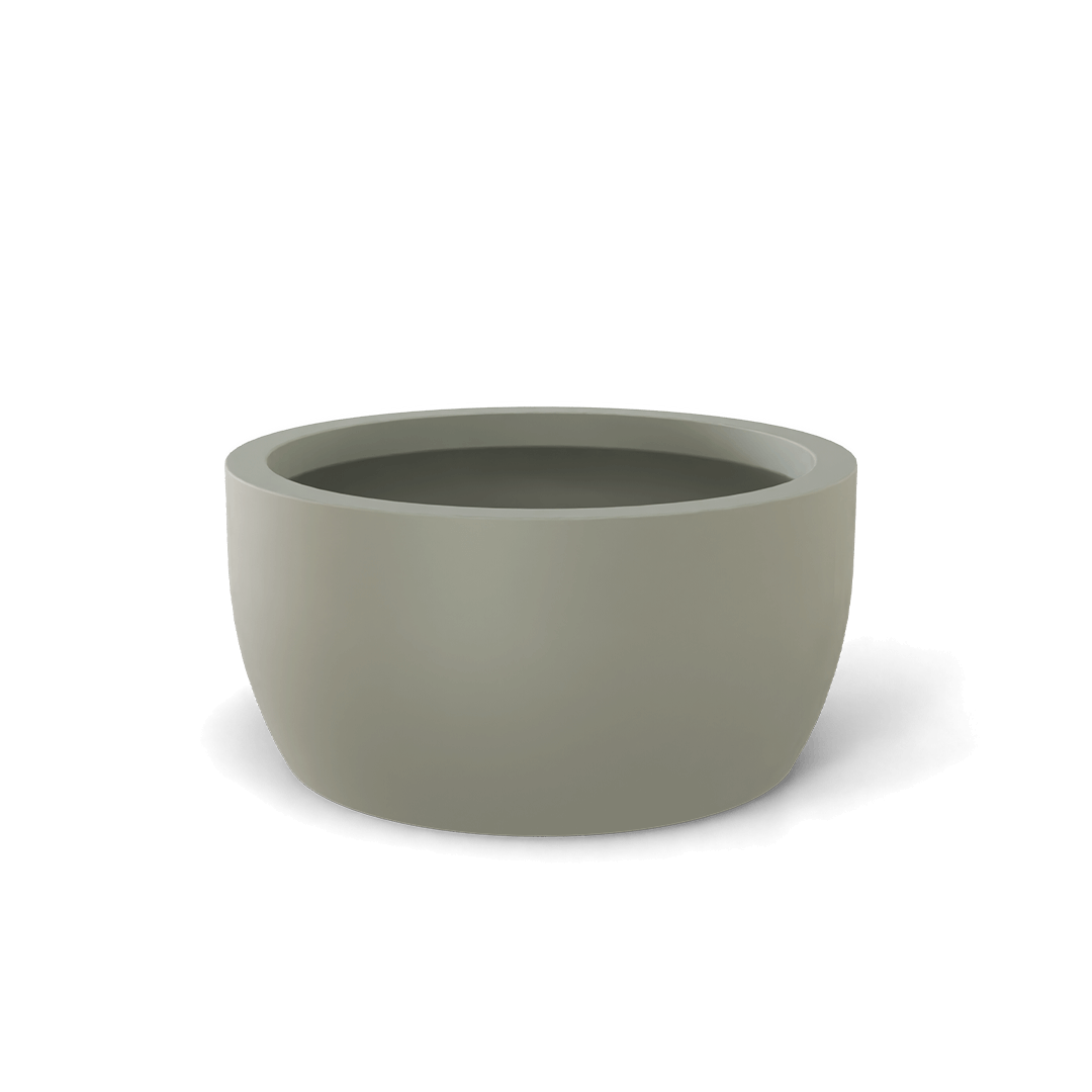 Casablanca Round Fiberglass Planter in Satin Beige