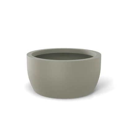 Casablanca Round Fiberglass Planter in Satin Beige