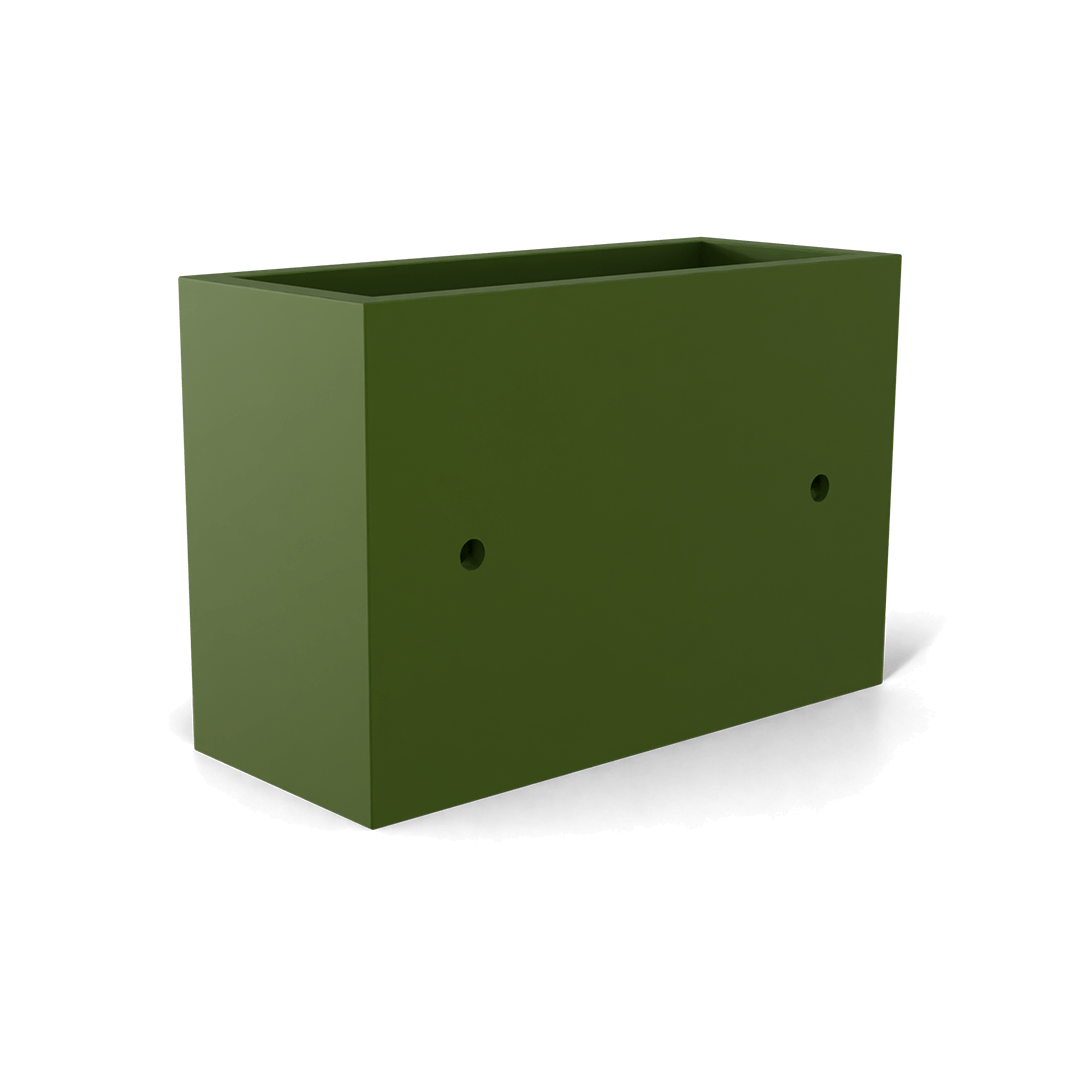 Nile Wall Planter Fiberglass Planter in Satin Green