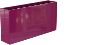 Milano Rectangular Fiberglass Planter in Gloss Eggplant