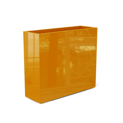 Perth Rectangular Fiberglass Planter in Gloss Tangerine