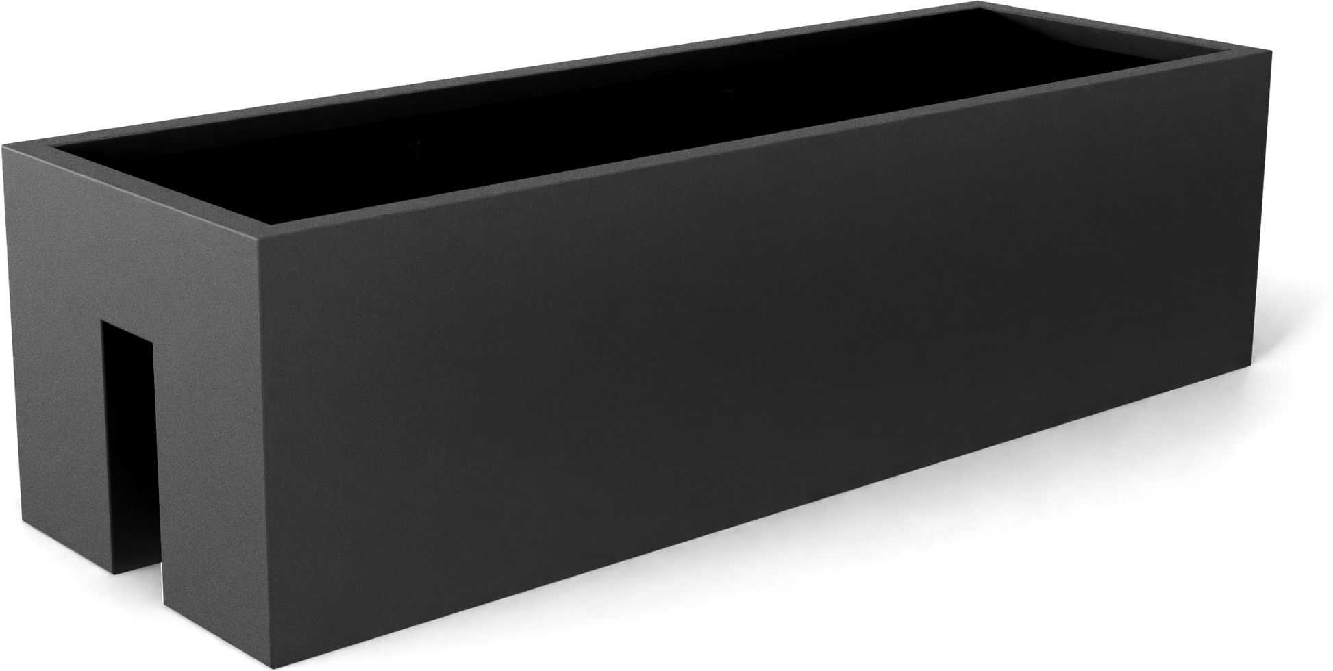 Tiergarden Fiberglass Planter in Matte Gunmetal