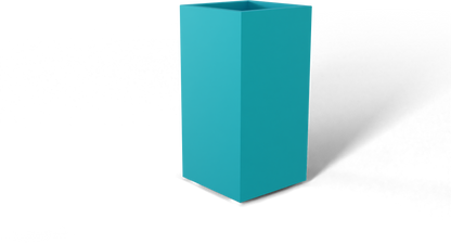Potsdam Rectangular Fiberglass Planter in Satin Seafoam Green