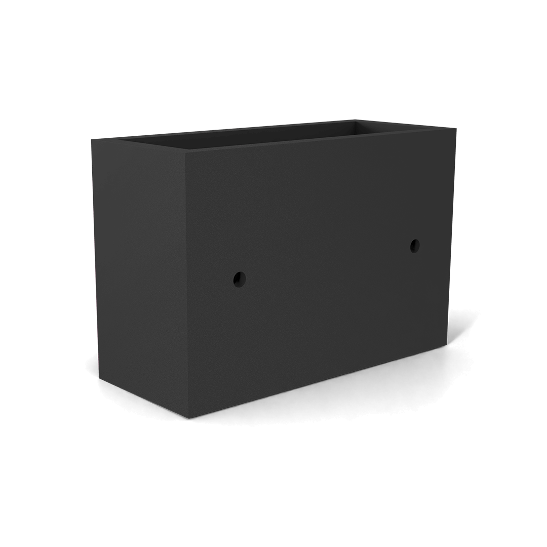 Nile Wall Planter Fiberglass Planter in Matte Gunmetal
