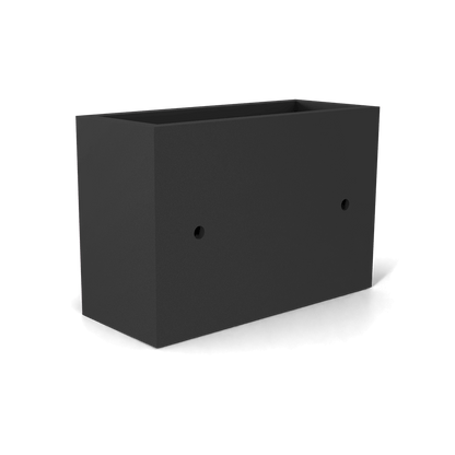 Nile Wall Planter Fiberglass Planter in Matte Gunmetal
