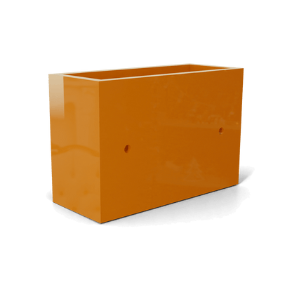 Nile Wall Planter Fiberglass Planter in Gloss Tangerine