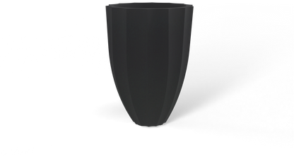 Alicante Round Fiberglass Planter in Matte Charcoal