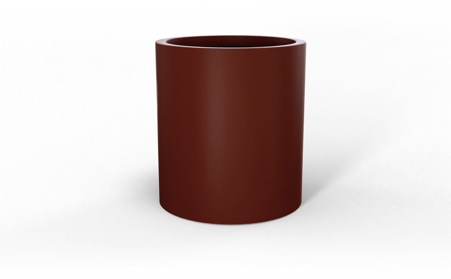 Rio Grande Round Fiberglass Planter in Matte Terra Cotta