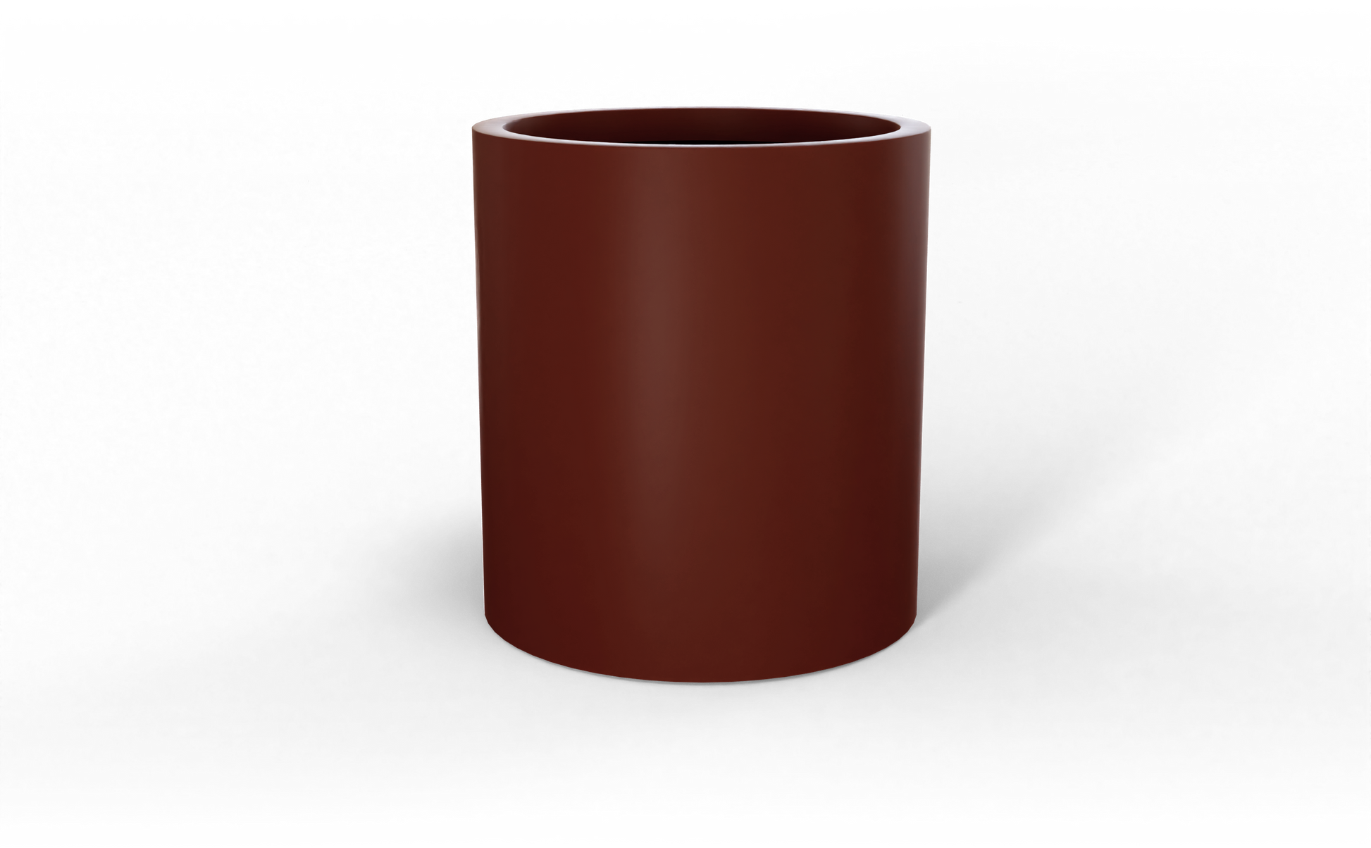 Rio Grande Round Fiberglass Planter in Matte Terra Cotta