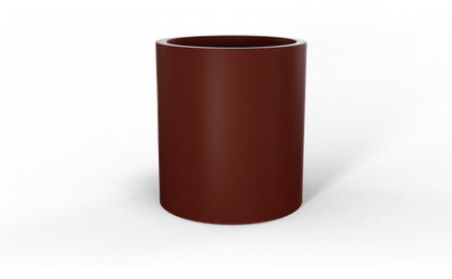 Rio Grande Round Fiberglass Planter in Matte Terra Cotta