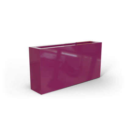 Camoux Rectangular Fiberglass Planter in Gloss Eggplant