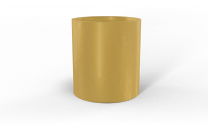 Rio Grande Round Fiberglass Planter in Gloss Metallic Gold