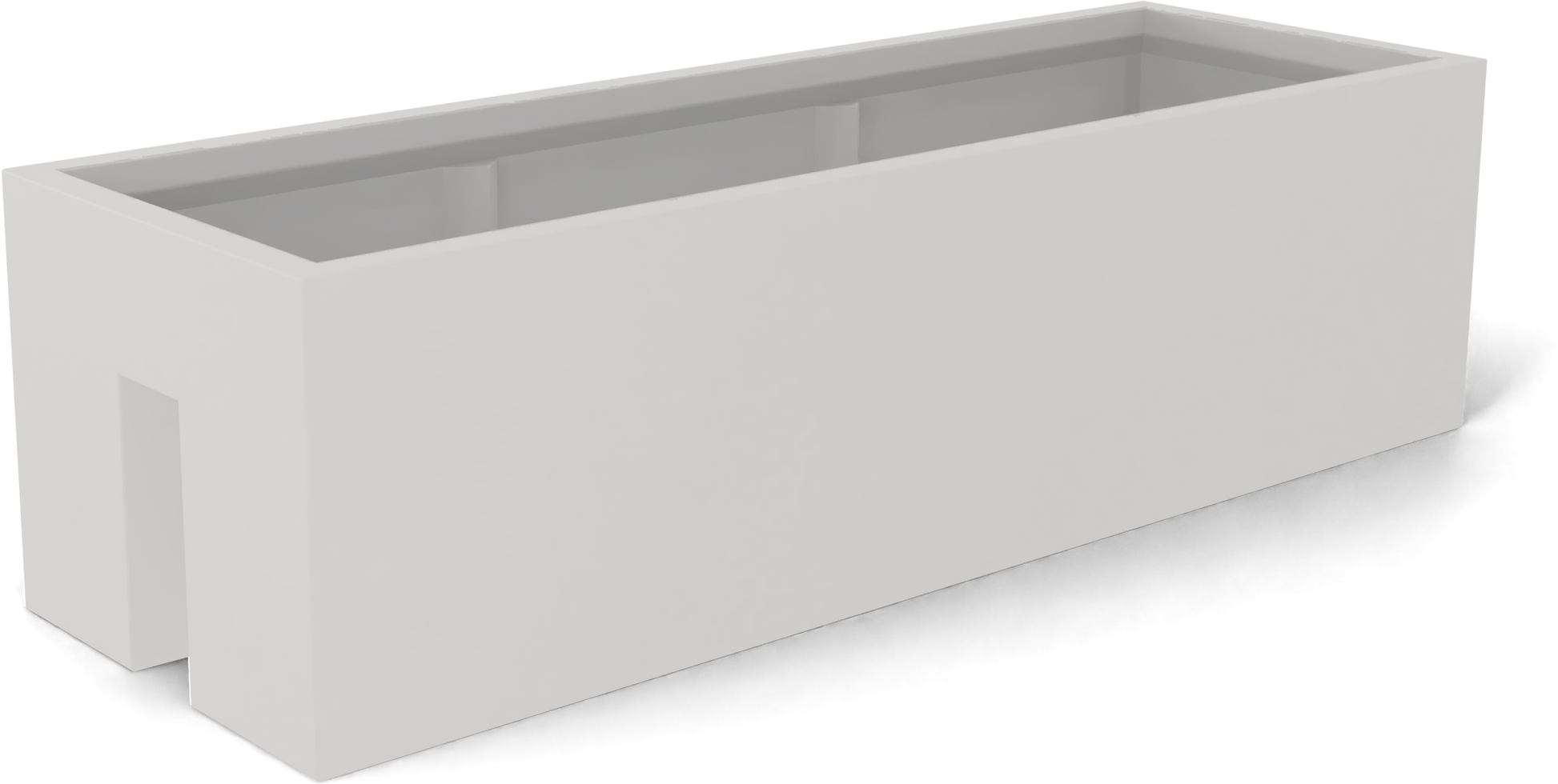 Tiergarden Fiberglass Planter in Matte Cement Grey