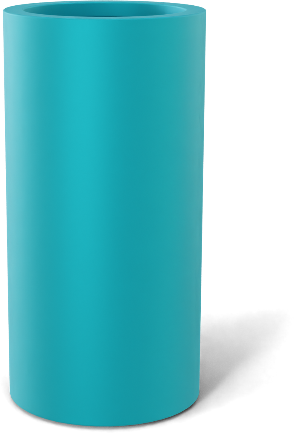 Corry Round Fiberglass Planter in Satin Seafoam Green