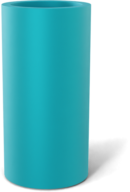 Corry Round Fiberglass Planter in Satin Seafoam Green