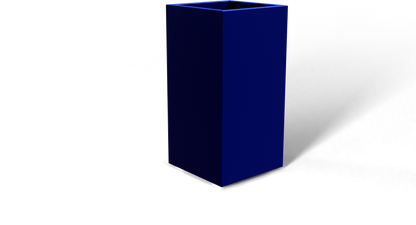 Potsdam Rectangular Fiberglass Planter in Matte Cobalt Blue