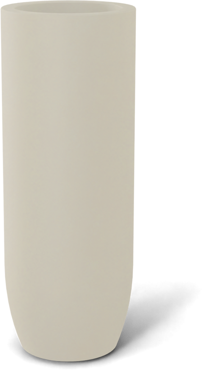 Saint Tropez Round Fiberglass Planter in Satin Beige