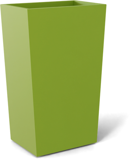 Amsterdam Tapered Rectangular Fiberglass Planter in Satin Green