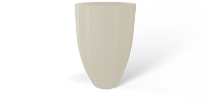 Alicante Round Fiberglass Planter in Satin Beige