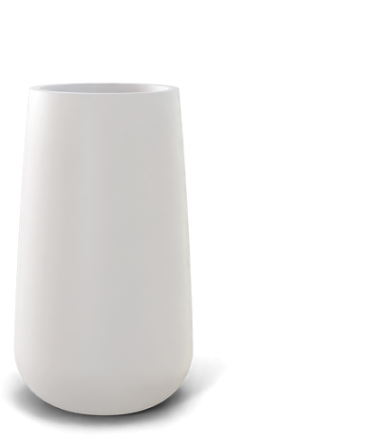 Saigon Round Fiberglass Planter in Matte Bright White