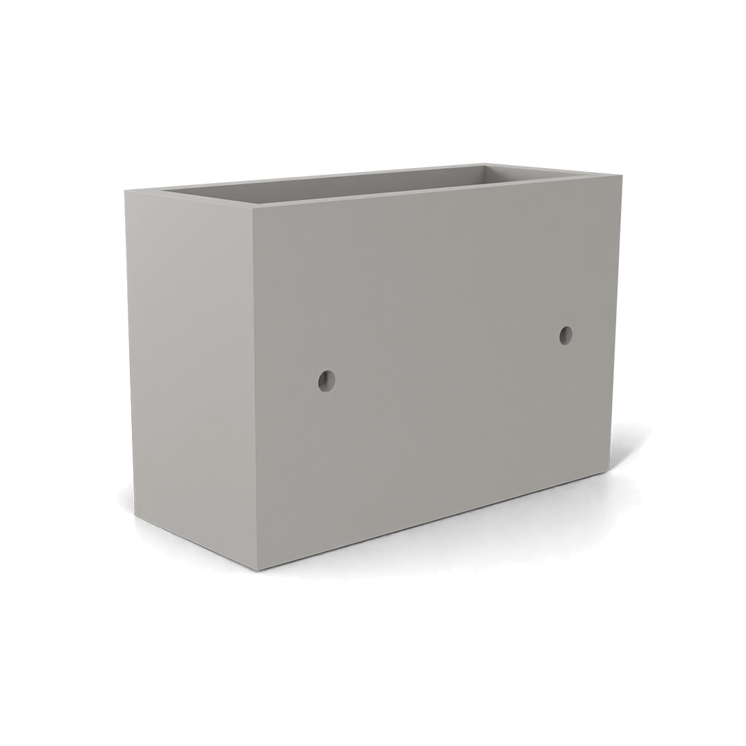 Nile Wall Planter Fiberglass Planter in Matte Cement Grey