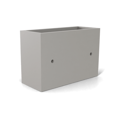 Nile Wall Planter Fiberglass Planter in Matte Cement Grey