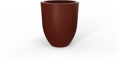 Valencia Round Fiberglass Planter in Matte Terra Cotta