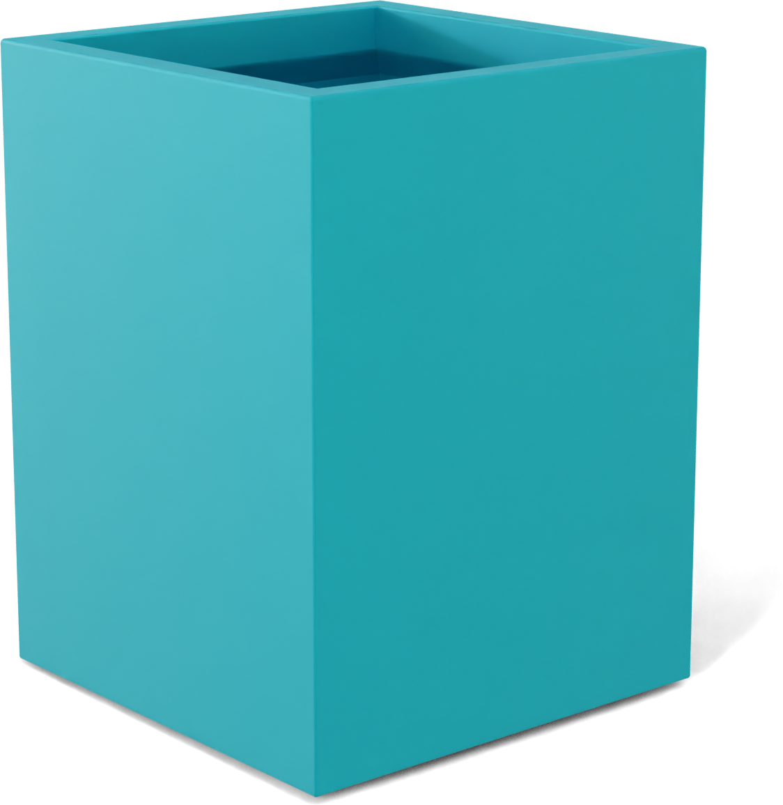 Brisbane Rectangular Fiberglass Planter in Satin Seafoam Green