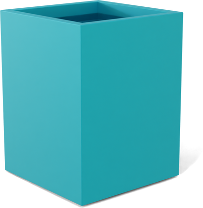 Brisbane Rectangular Fiberglass Planter in Satin Seafoam Green