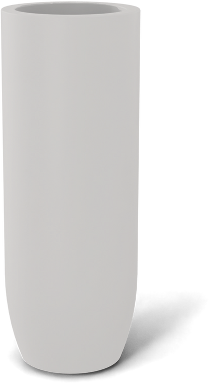 Saint Tropez Round Fiberglass Planter in Matte Cement Grey