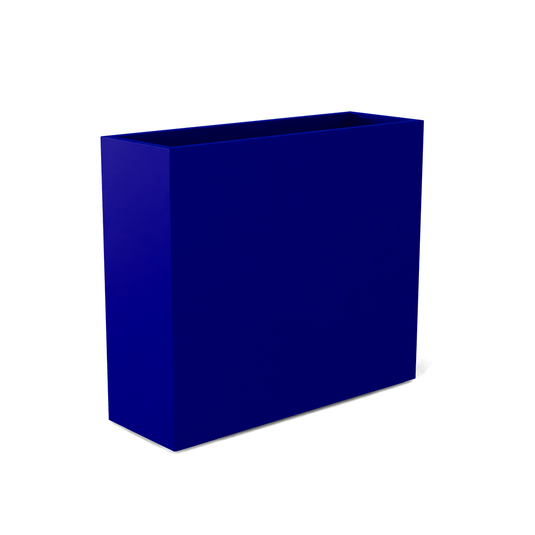 Perth Rectangular Fiberglass Planter in Matte Cobalt Blue