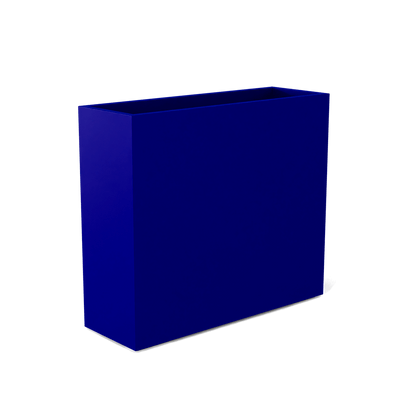 Perth Rectangular Fiberglass Planter in Matte Cobalt Blue