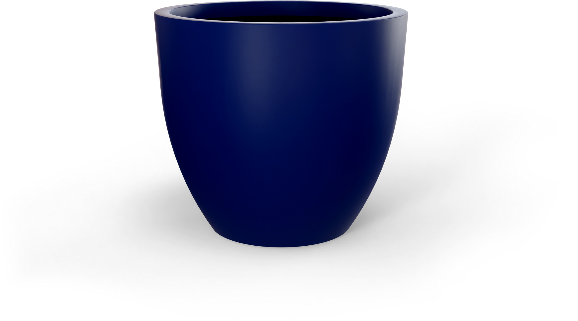 Wannsee Round Fiberglass Planter in Matte Cobalt Blue