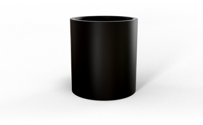 Rio Grande Round Fiberglass Planter in Matte Black