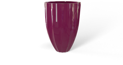 Alicante Round Fiberglass Planter in Gloss Bright White