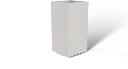 Potsdam Rectangular Fiberglass Planter in Matte Cement Grey