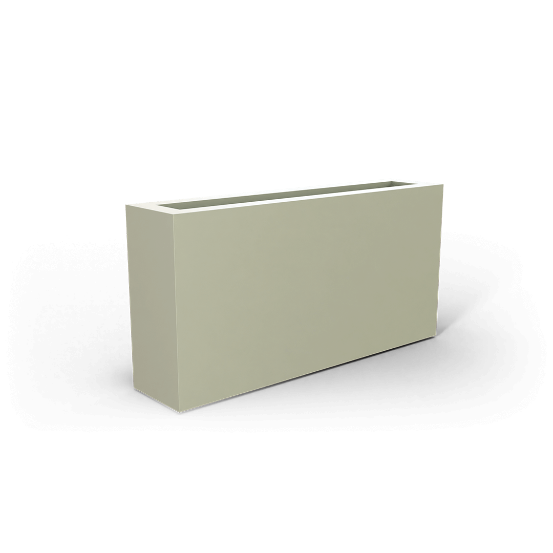 Camoux Rectangular Fiberglass Planter in Satin Beige
