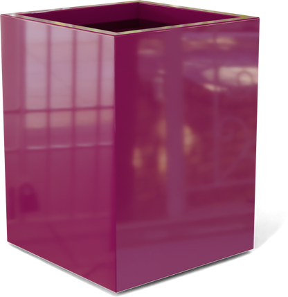 Brisbane Rectangular Fiberglass Planter in Gloss Eggplant