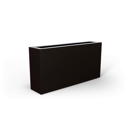 Camoux Rectangular Fiberglass Planter in Matte Charcoal