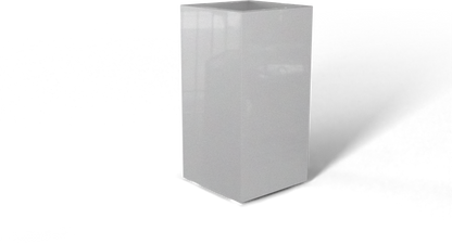Potsdam Rectangular Fiberglass Planter in Metallic Silver