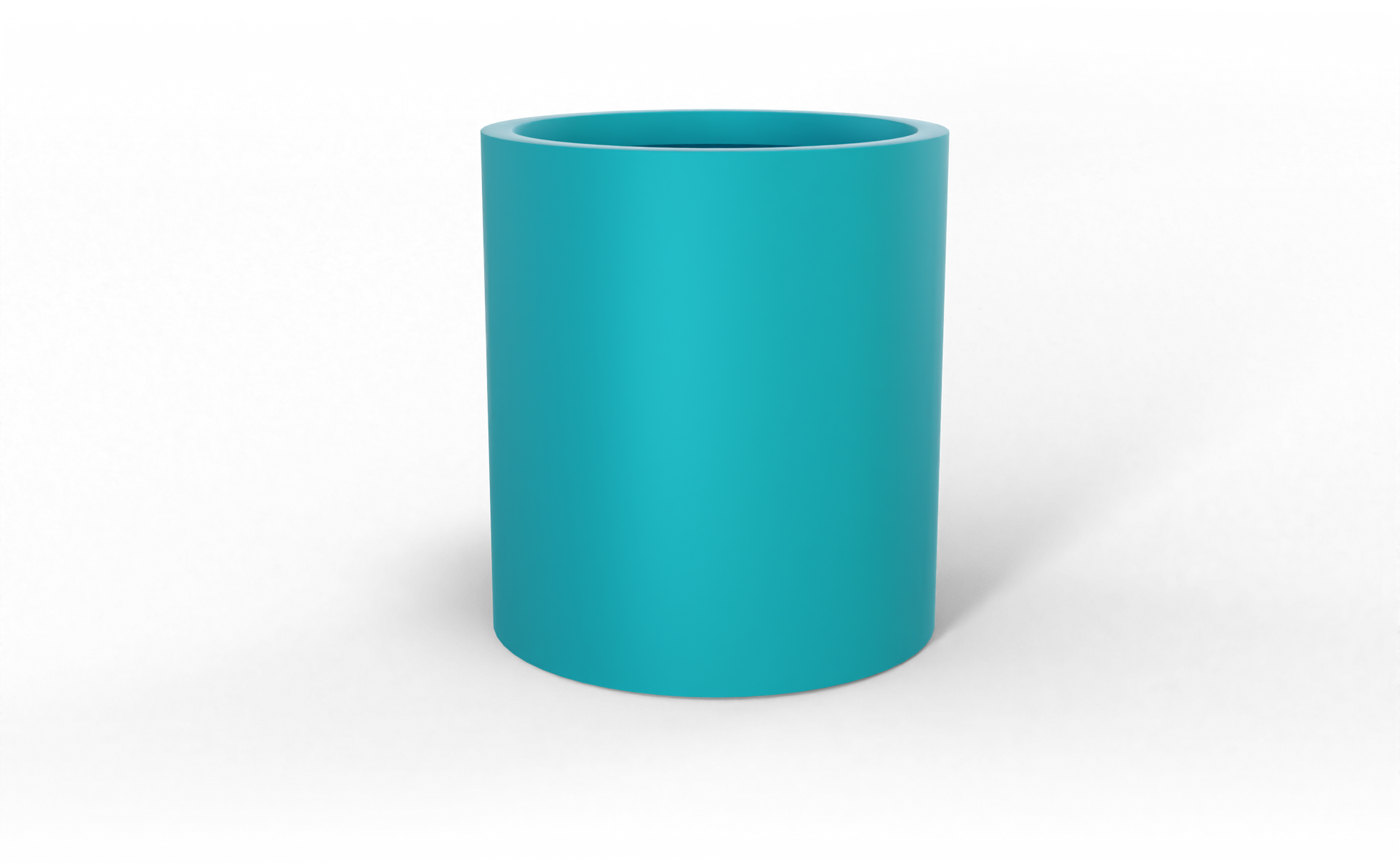 Rio Grande Round Fiberglass Planter in Satin Seafoam Green
