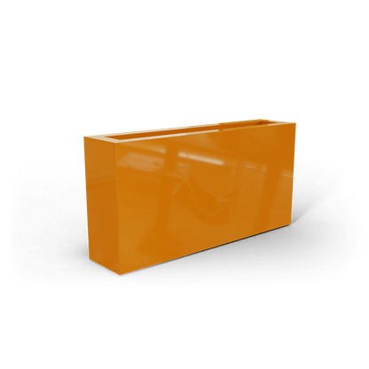 Camoux Rectangular Fiberglass Planter in Gloss Tangerine