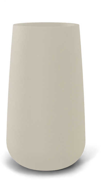 Saigon Round Fiberglass Planter in Satin Beige