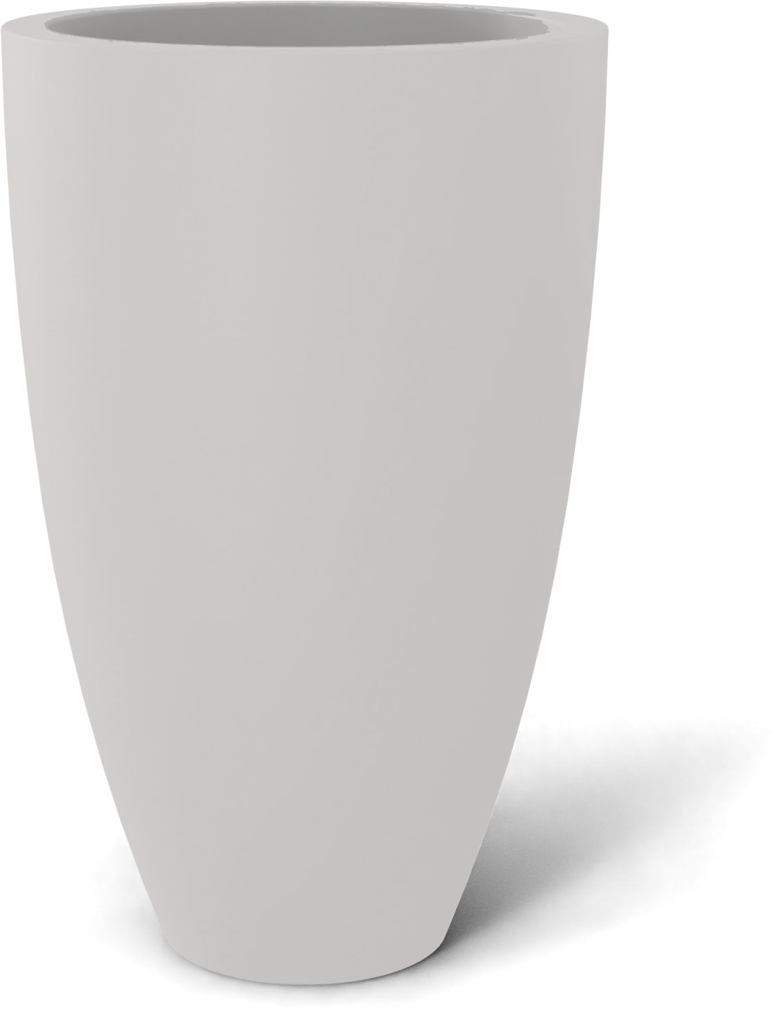 Brannan Round Fiberglass Planter in Matte Cement Grey