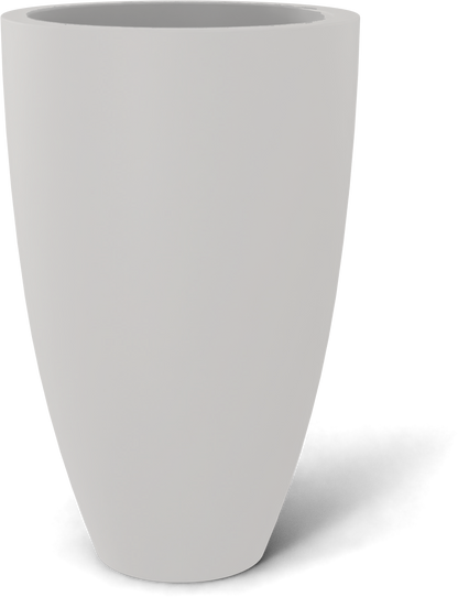 Brannan Round Fiberglass Planter in Matte Cement Grey
