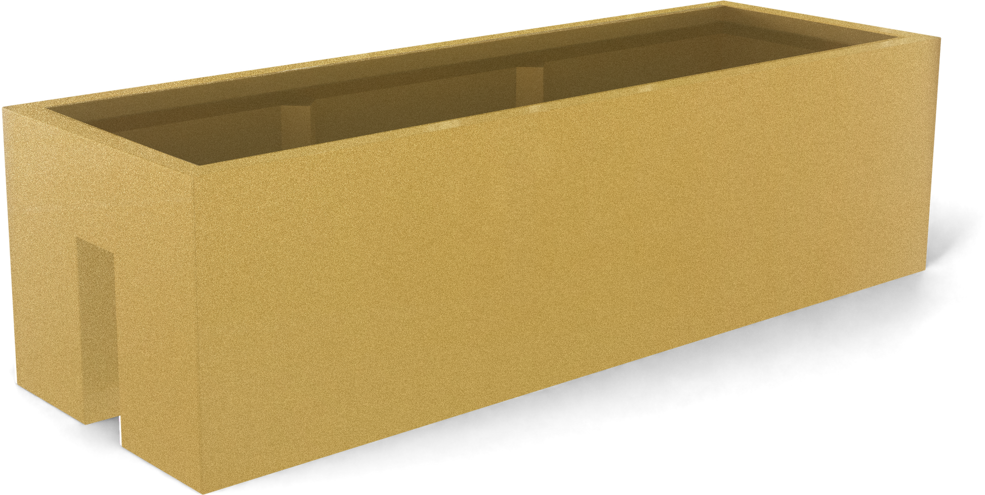 Tiergarden Fiberglass Planter in Gloss Metallic Gold