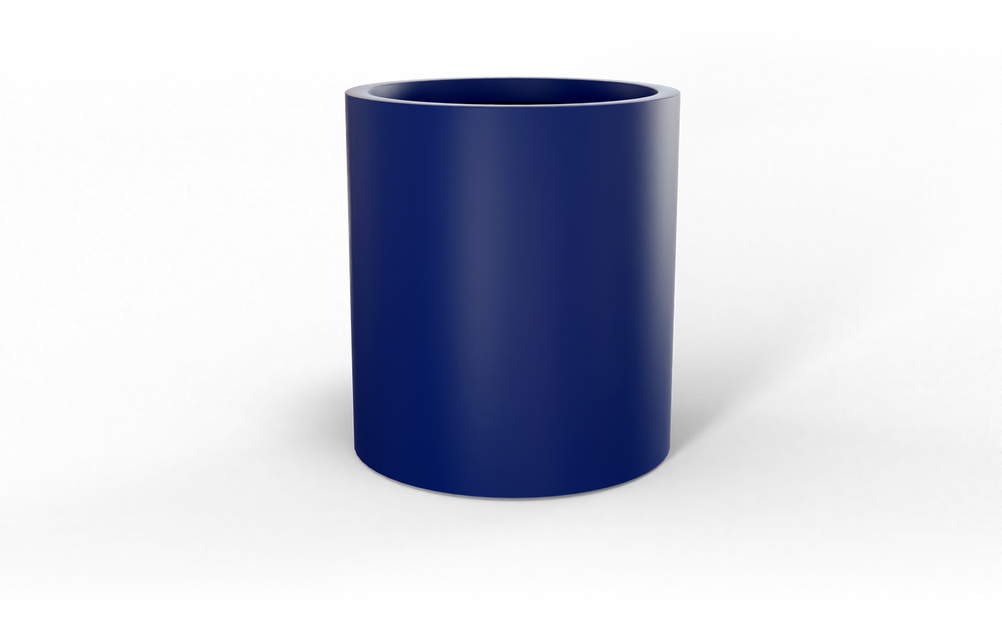 Rio Grande Round Fiberglass Planter in Matte Cobalt Blue