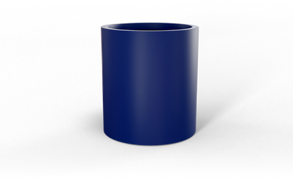Rio Grande Round Fiberglass Planter in Matte Cobalt Blue